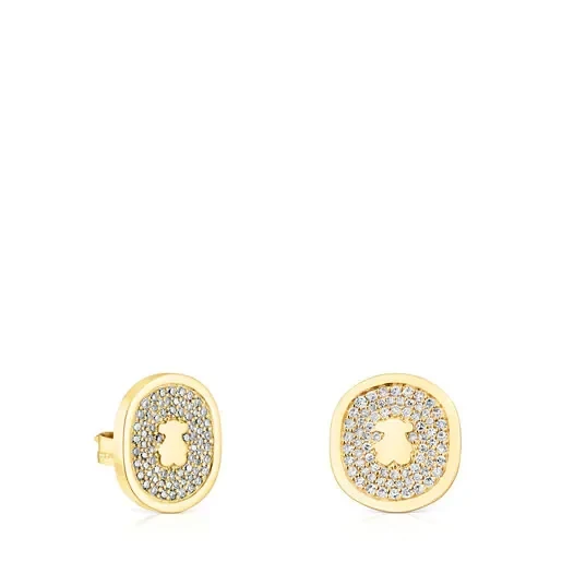 Gold Oursin Earrings with 0.42ct diamonds - Save 20% Today!