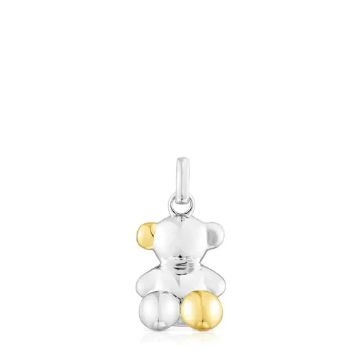Silver and silver vermeil Bold Bear pendant - Save 30% Today!