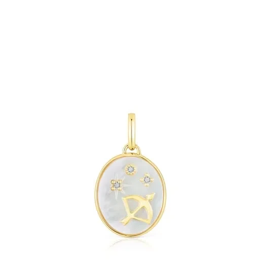 Sagittarius Pendant in silver vermeil with mother-of-pearl and topazes TOUS Horoscope - 30% Discount Now!