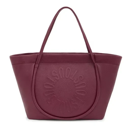 Large burgundy leather Tote bag TOUS Miranda - 30% Price Drop!