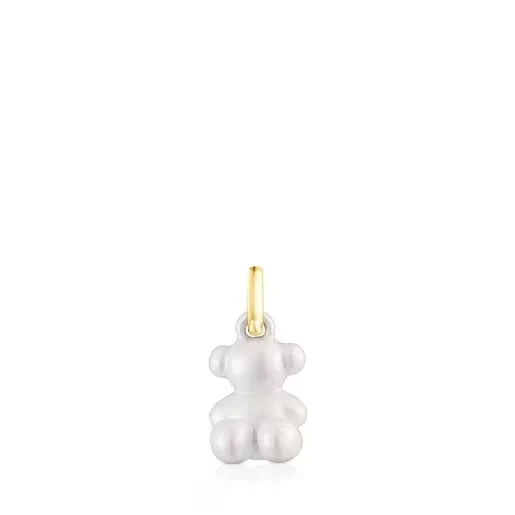 Small Bold Bear white steel bear Pendant - Now 30% Off!