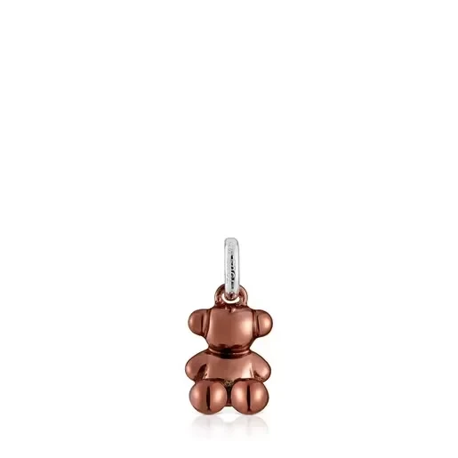 Small Bold Bear coppery-pink steel bear Pendant - Save $3900 Now!