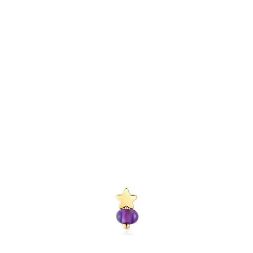 Gold and amethyst star single earring TOUS Balloon - 30% Price Drop!