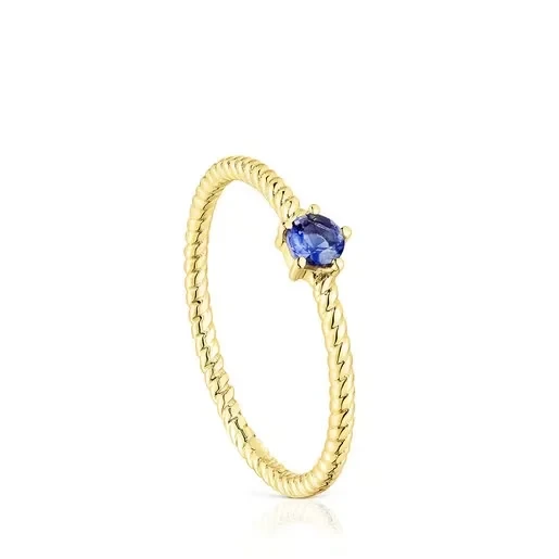 Gold Ring with iolite Cool Joy - 30% Discount Now!