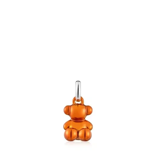 Small Bold Bear orange steel bear Pendant - 30% Off Today!