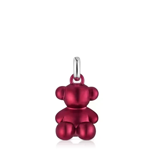 Medium red-colored steel bear Pendant Bold Bear - 30% Off Today!