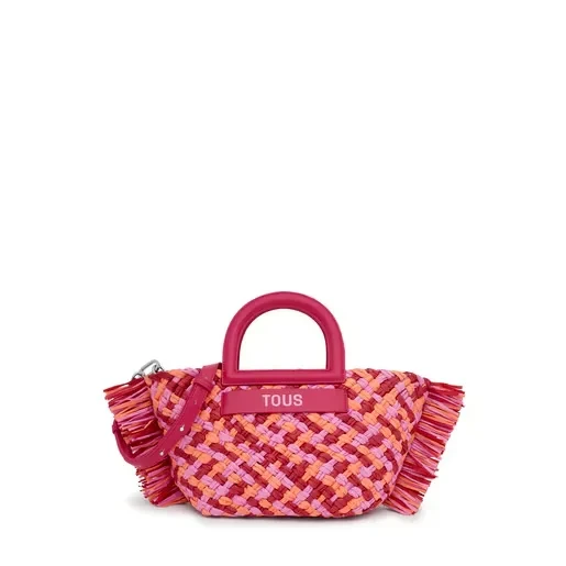 Medium fuchsia raffia Tote bag TOUS Dora - 50% Off Today!