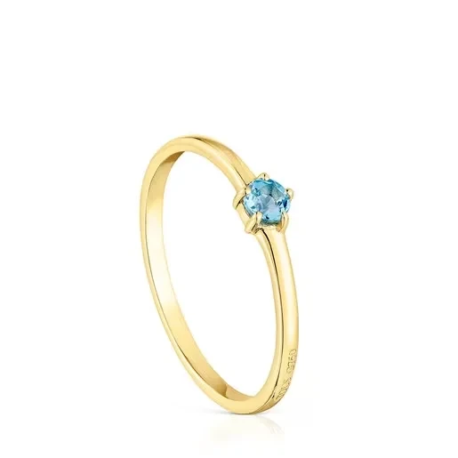 Gold Ring with topaz Cool Joy - 30% Discount Now!