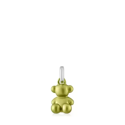 Small lime-green-colored steel bear Pendant Bold Bear - Save 30% Today!