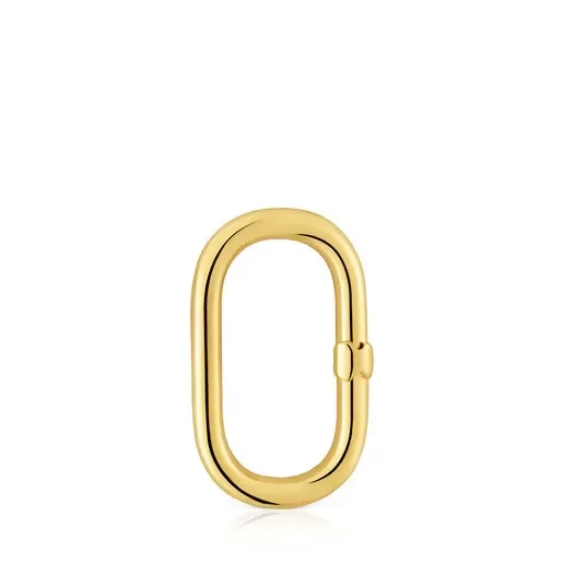 Large Ring with 18kt gold plating over silver Hold Oval - 31% Price Drop!