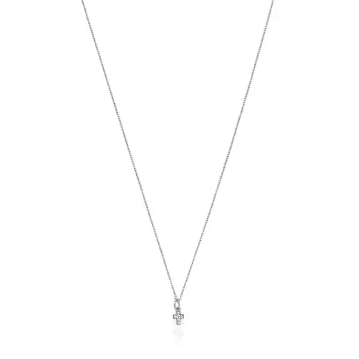 Les Classiques Cross Necklace in White gold with Diamonds - Save $18600 Today!