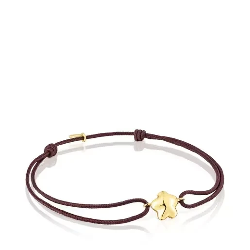 Gold and brown cord Flower bracelet TOUS Balloon - 30% Off Limited Time!