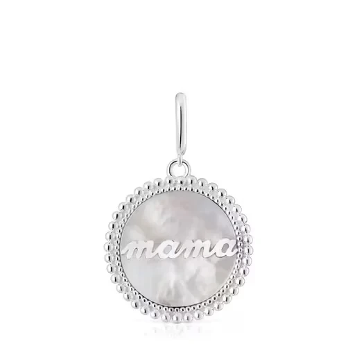 Silver medallion Pendant with nacre TOUS Mama - Save $3500 Today!