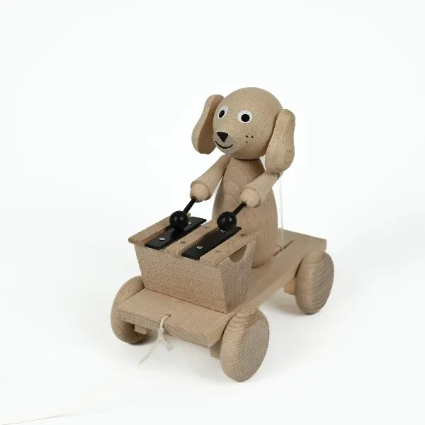 Wooden Musical Dog Pull-Along Toy / Xylophone - 20% Discount Now!