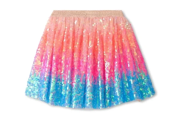 Happy Sparkly Sequin Tulle Skirt (Toddler/Little Kid/Big Kid)