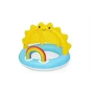 Play Day Sun Shaded Round Inflatable Baby Pool 39" x 29"