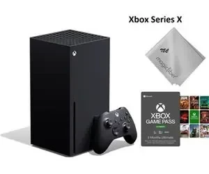 Tec Newest Microsoft- Xbox -Series- -X- Gaming Console - 1TB SSD Black With 3-Month Game Pass Bundle