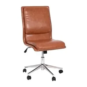 Flash Furniture Madigan Task Office Chair - Luxurious Cognac LeatherSoft Upholstery - Padded