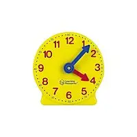 $4: Learning Resources Smart Pack 4" Clock, Yellow at Amazon