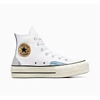 Converse Women's All Star Lift Platform Chrome Shoes (White/Silver/Gold) $19.98 + Free Shipping