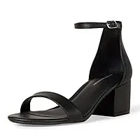 Prime Members: Amazon Essentials Women's Two-Strap Heeled Sandal (Black) $17.50 + Free Shipping