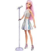 $4: Barbie Pop Star with Pink Hair & Brown Eyes at Amazon